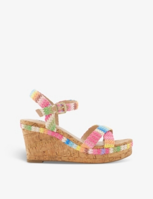 Dune Womens Multi-synthetic Kelisa Braided Woven Wedges