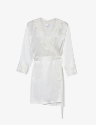 Nk Imode Venus Relaxed-fit Silk Robe In Ivory/ivory
