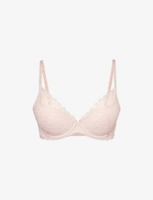 Buy Vintage Valentino Nude Pink Lace Bra, Size 34 C Online in India 