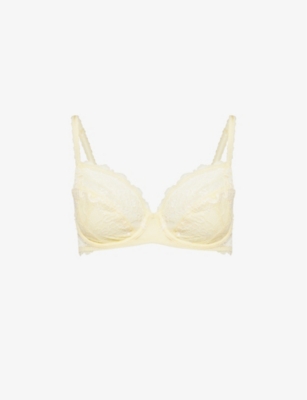 Wacoal Womens Lemon Sorbet Lace Perfection Underwired Stretch-lace Bra In Neutral