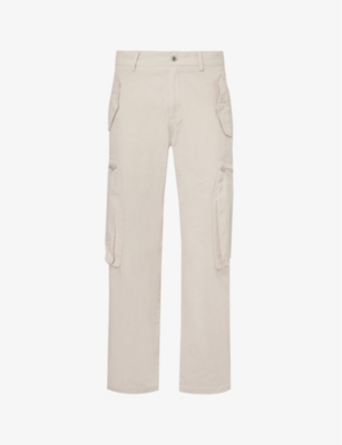 Represent Mens Cashmere Workshop Flap-pocket Relaxed-fit Cotton Trousers