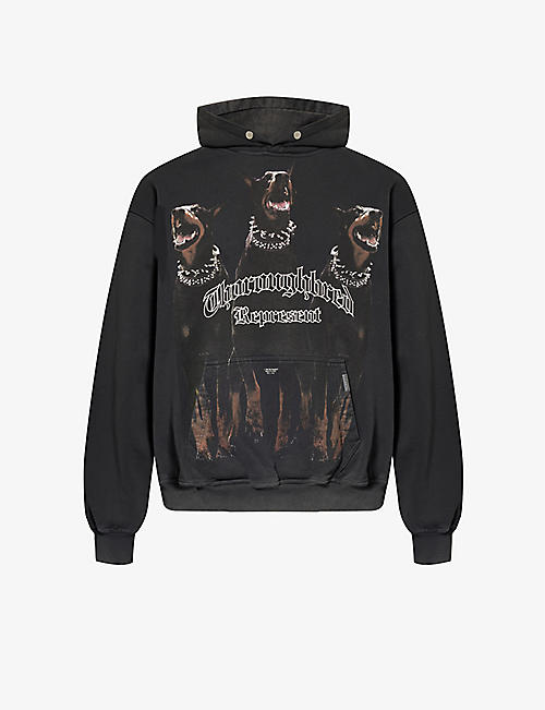 REPRESENT: Thoroughbred graphic-print cotton-jersey hoody