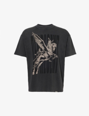 Represent Spirits Mascot Cotton T-shirt In Aged Black