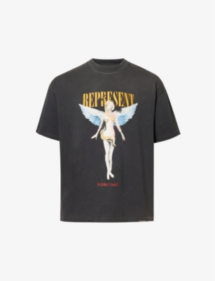 Represent Reborn T-shirt In Aged Black