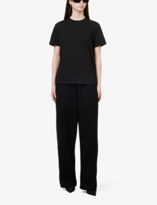 Shop Wardrobe.nyc Womens Black Classic Round-neck Cotton-jersey T-shirt