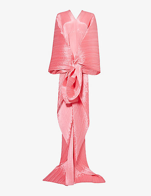 PLEATS PLEASE ISSEY MIYAKE: Basic pleated knitted scarf