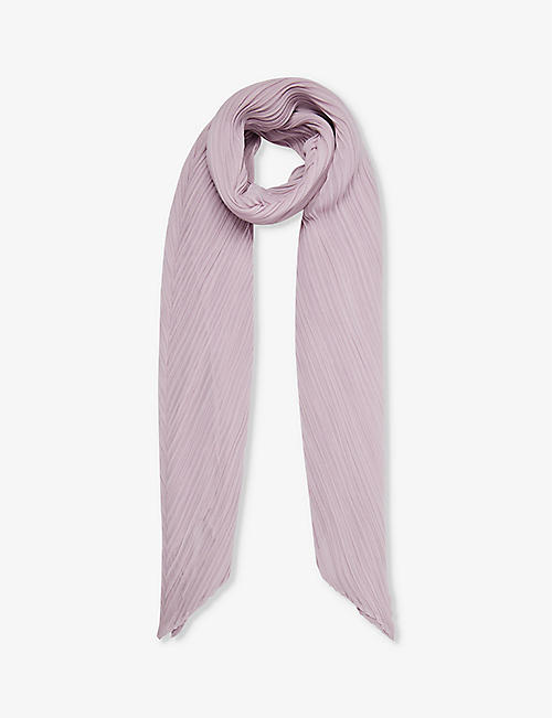 PLEATS PLEASE ISSEY MIYAKE: Madame pleated woven scarf