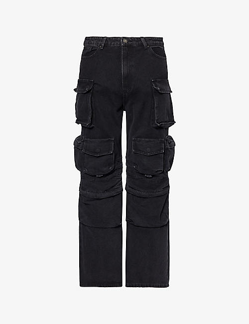 JADED LONDON: Voltage slip-pocket mid-rise wide-leg cotton-blend trousers