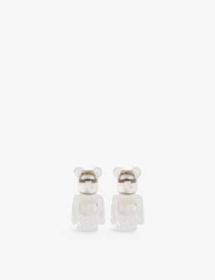 Be@rbrick Mens X Dix Sitting Bear Resin Earrings In Clear
