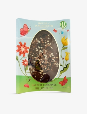 HOUSE OF DORCHESTER: Billionaire salted caramel milk chocolate egg slab 130g