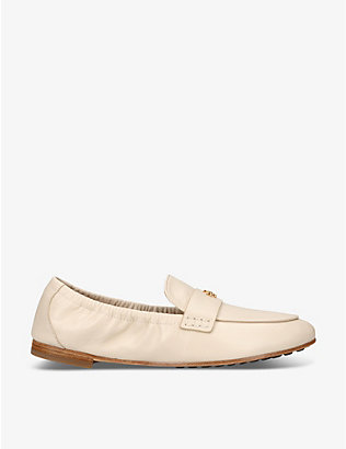 TORY BURCH: Chunky-sole leather ballet loafers