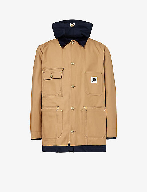 SACAI: Sacai x Carhartt WIP reversible relaxed-fit cotton-canvas jacket