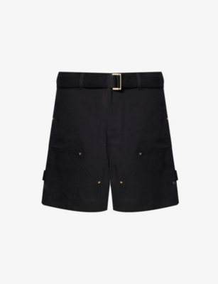SACAI: Sacai x Carhartt WIP brand-patch cotton-canvas shorts