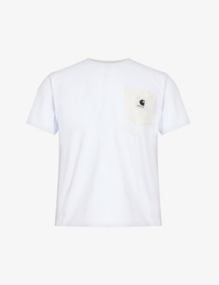 Sacai T-shirt With Embroidered Logo In White