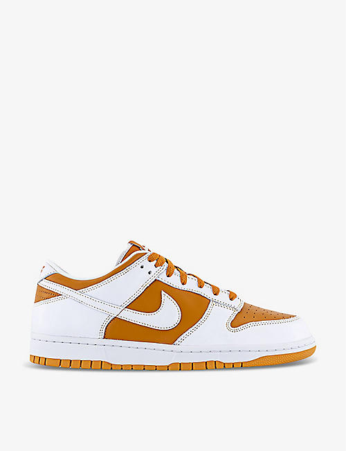 NIKE: Dunk Low panelled leather low-top trainers