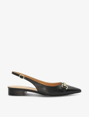 DUNE: Hopeful snaffle-trim leather slingback courts