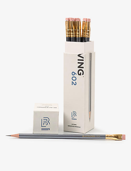 BLACKWING: Wood and graphite extra-firm matte pencils set of 12