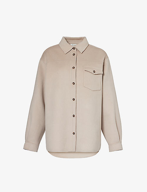 ANINE BING: Sloan relaxed-fit wool and cashmere-blend shirt