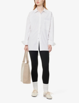 Shop Anine Bing Women's Multi Chrissy Striped Cotton Shirt
