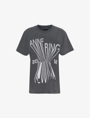 ANINE BING: Colby brand-print cotton-jersey T-shirt
