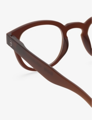 Shop Izipizi Women's Mahogany #c Round-frame Polycarbonate Reading Glasses