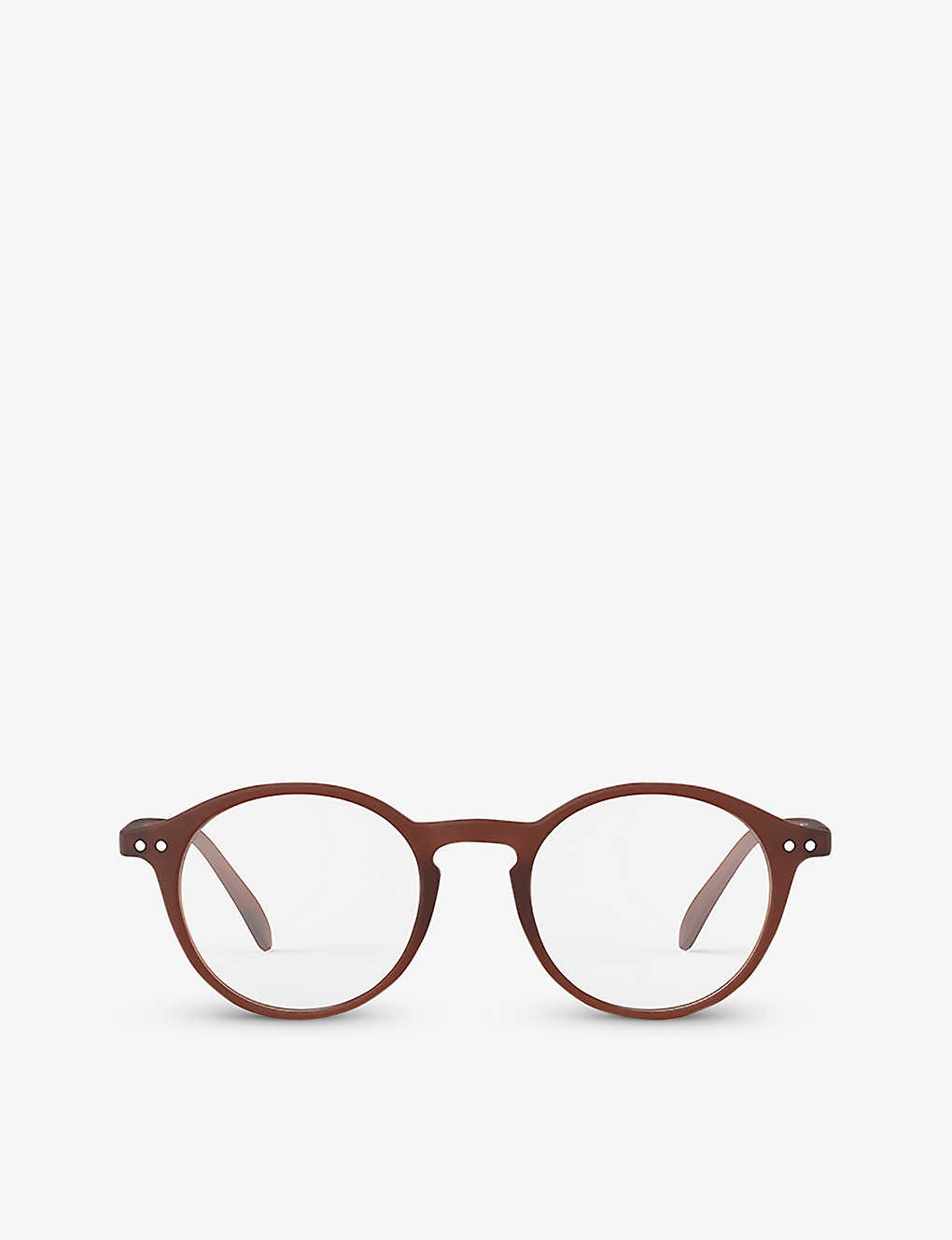 Shop Izipizi #d Round-frame Polycarbonate Reading Glasses In Mahogany