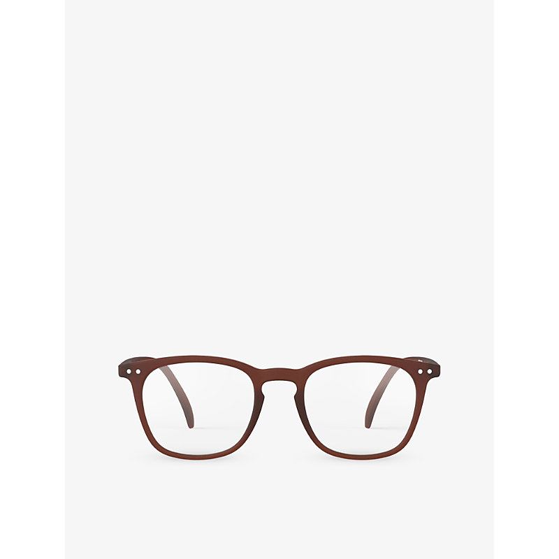 Shop Izipizi #e Square-frame Polycarbonate Reading Glasses In Mahogany