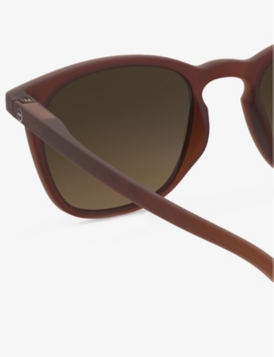 Shop Izipizi Women's Mahogany #e Square-frame Polycarbonate Sunglasses