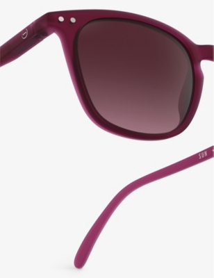 Shop Izipizi Women's Purple #e Square-frame Polycarbonate Sunglasses