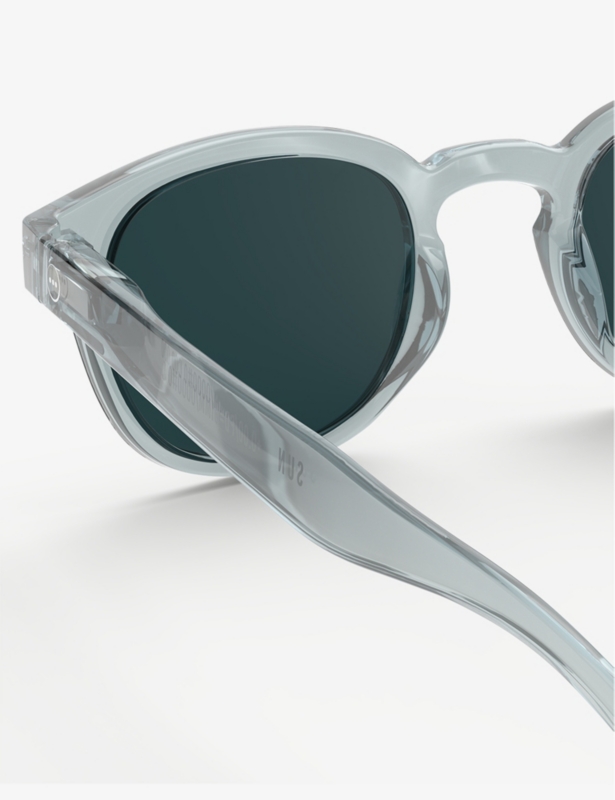 #C square-framed frozen blue sunglasses