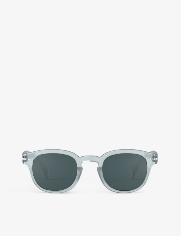 #C square-framed frozen blue sunglasses