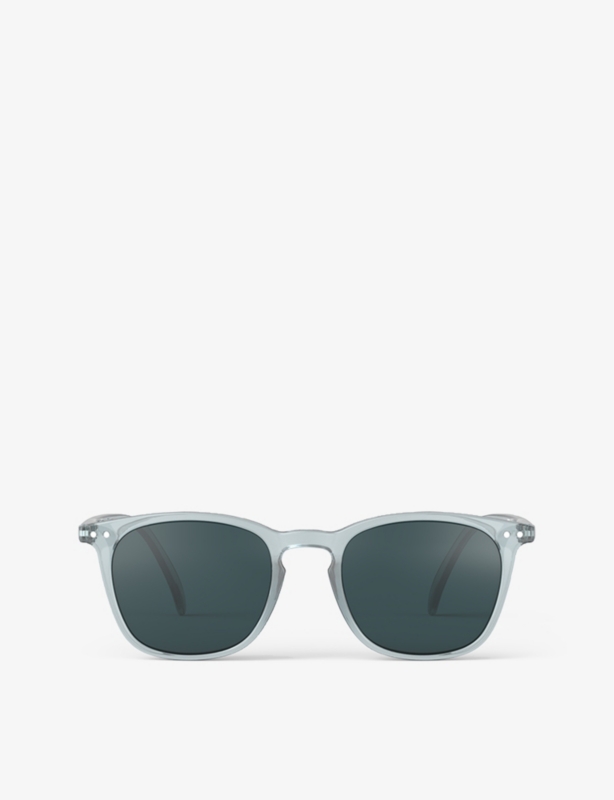 #E square-framed frozen blue sunglasses