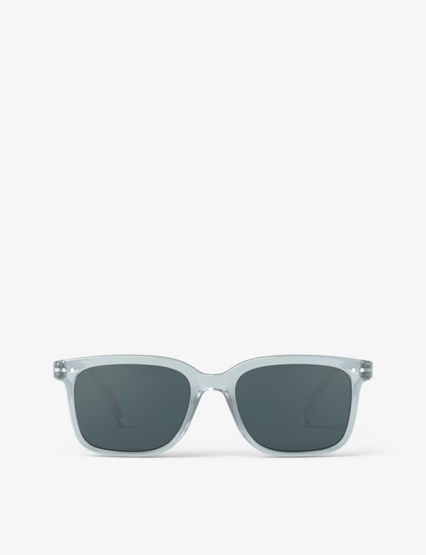 #L square-framed frozen blue sunglasses