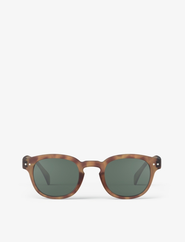 #C square-framed havane sunglasses