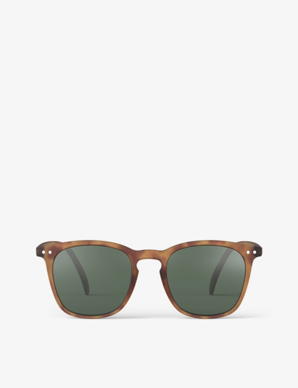 #E square-framed havane sunglasses