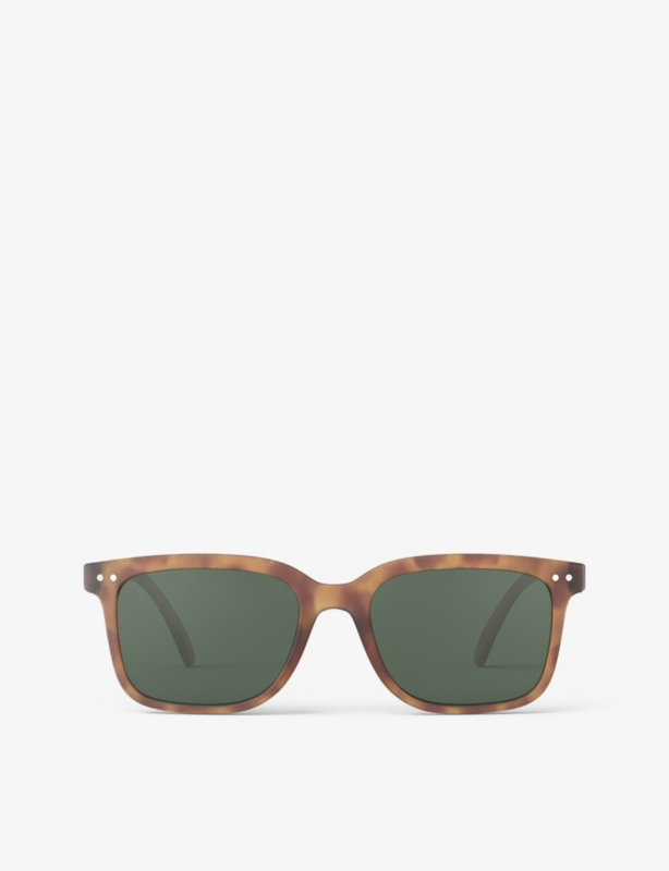 #L square framed havane sunglasses