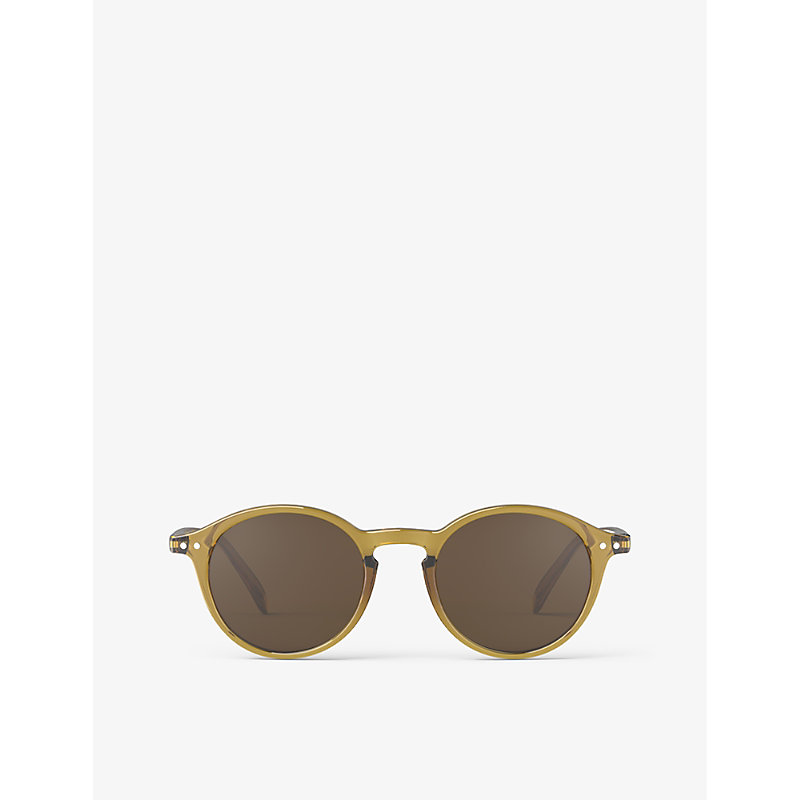 Izipizi Women's Golden Green #d Round-frame Polycarbonate Sunglasses