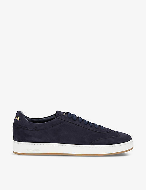 CHURCH: Largs branded suede low-top trainers
