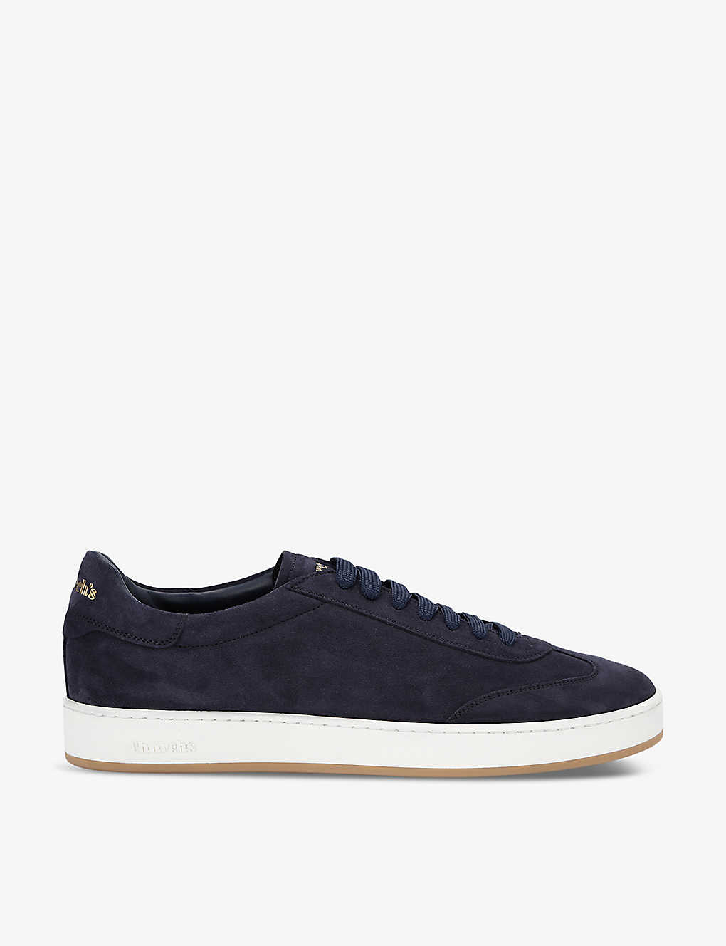Shop Church Men's Navy Largs Branded Suede Low-top Trainers