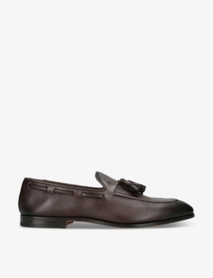 CHURCH'S: Maidstone tassel-embellished leather loafers