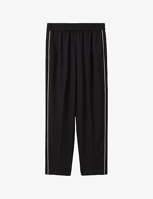 REISS: Remi tapered-leg high-rise woven trousers
