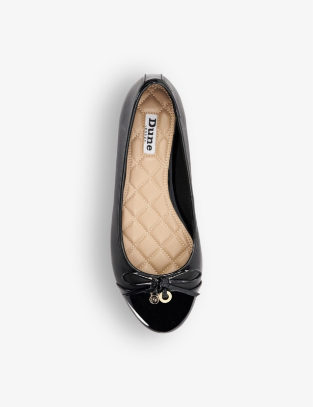Hallo logo-charm flat faux-leather ballet pumps