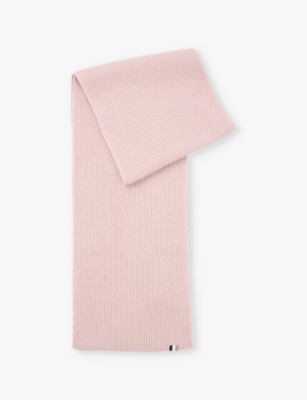 Hugo Boss Womens Ribbed Knitted Scarf Bright Pink In Bright Pink