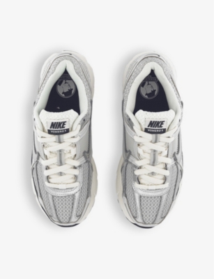 NIKE: Zoom Vomero 5 logo-embossed leather and mesh low-top trainers