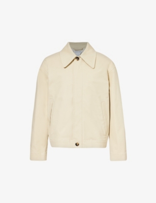 Bottega Veneta Lightweight Ecru Canvas Jacket In Ecru