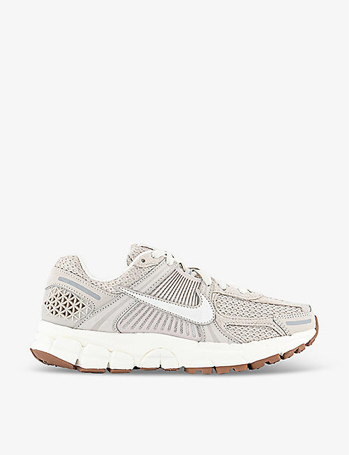 NIKE: Zoom Vomero 5 logo-embossed leather and mesh low-top trainers