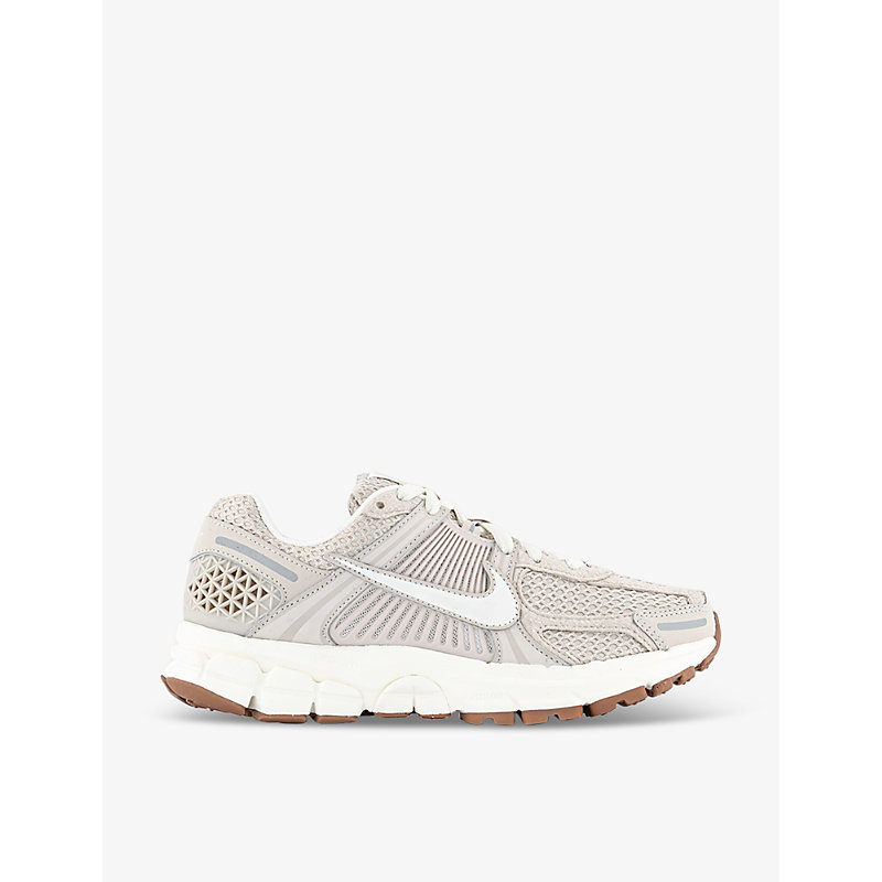 Shop Nike Womens Light Orewood Brown Sail Zoom Vomero 5 Logo-embossed Leather And Mesh Low-top Trainers