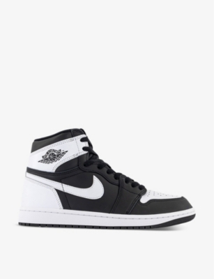 JORDAN: Air Jordan 1 High panelled leather high-top trainers