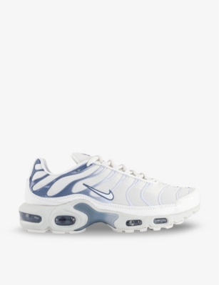 Nike White & Blue Air Max Plus Sneakers In Summit White Ashen Slate