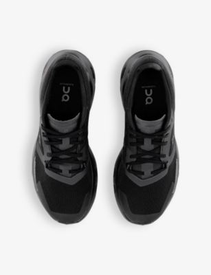 Shop On-running Men's Black Eclipse Cloudpulse Cushioned-sole Mesh Low-top Trainers